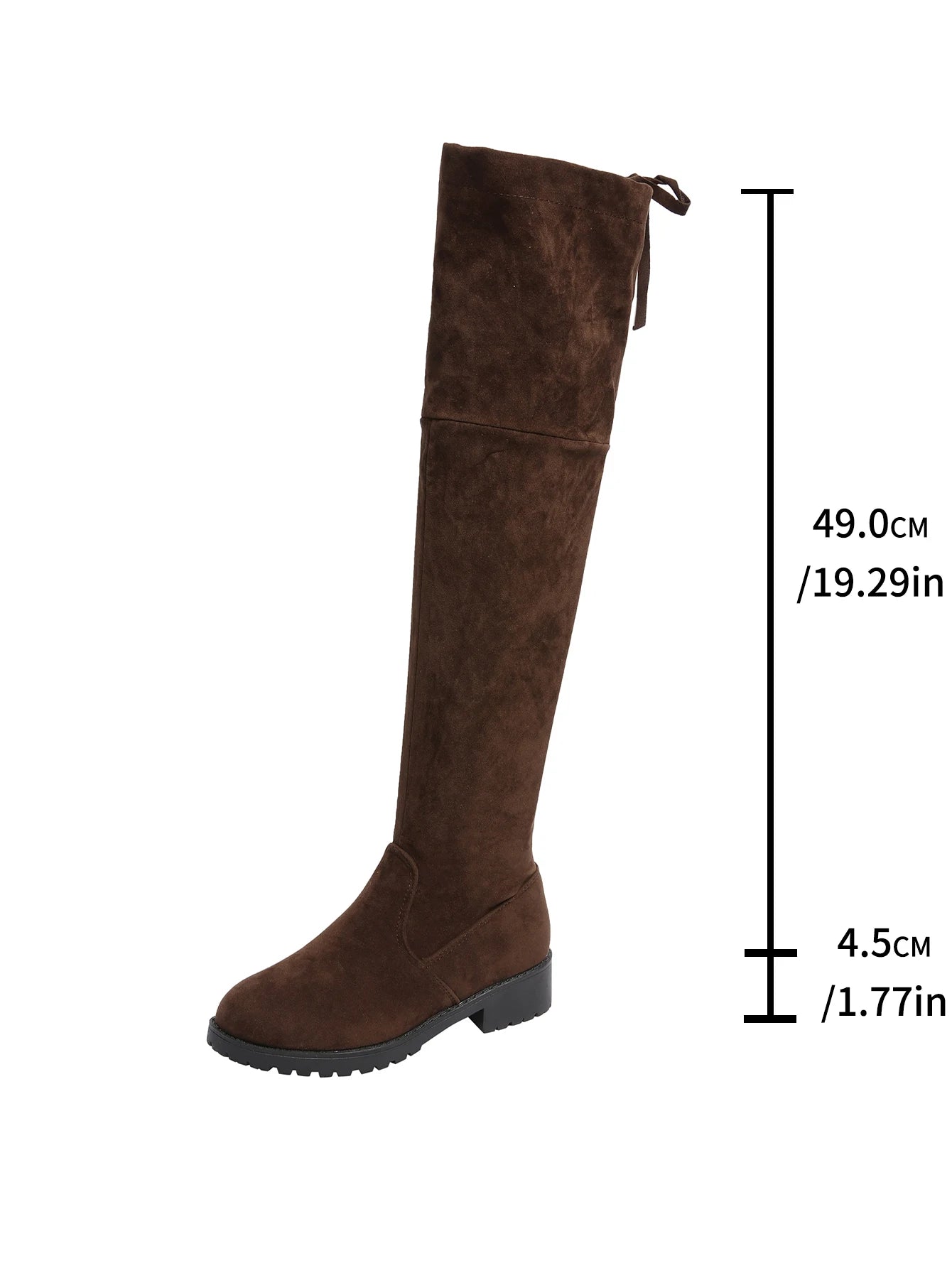 Warm Suede Over-Knee Lace-Up Boots