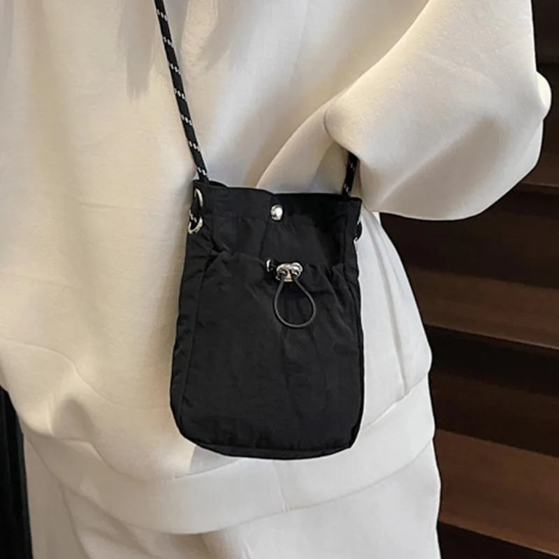 Compact Nylon Crossbody Phone Purse