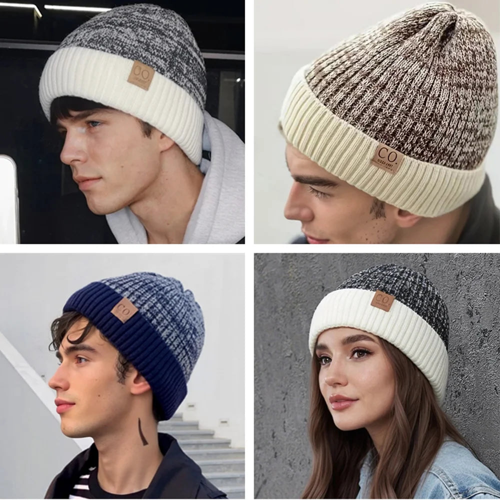 Frost Ease Two-Tone Knit Beanie