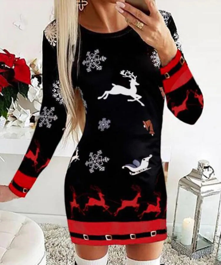 Festive Plaid Mini Dress