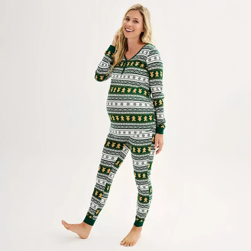 Gingerbread Family Christmas Pajama Set
