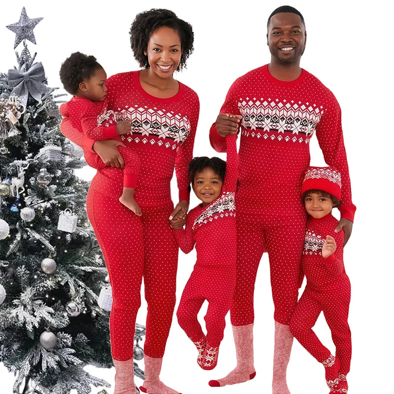 Festive Family Matching Christmas Pajamas Set