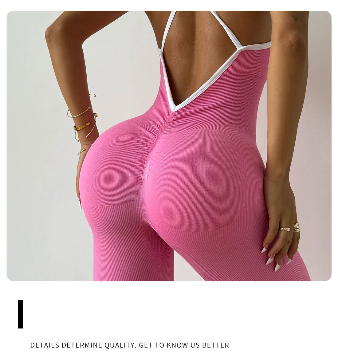 Color block Halter Performance Yoga Bodysuit