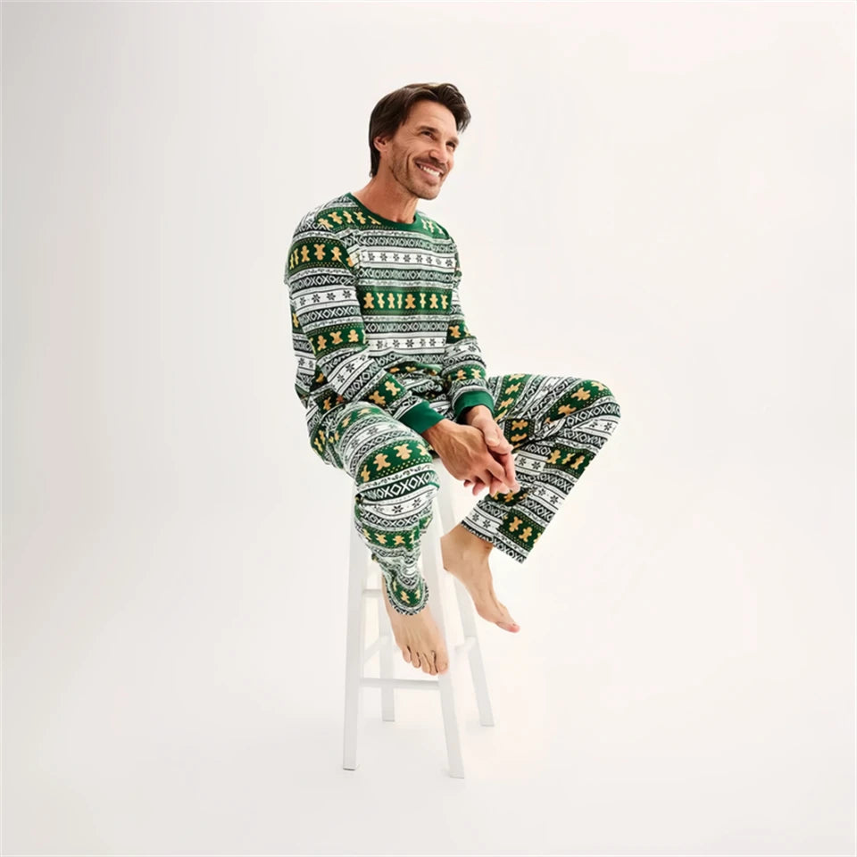 Gingerbread Family Christmas Pajama Set