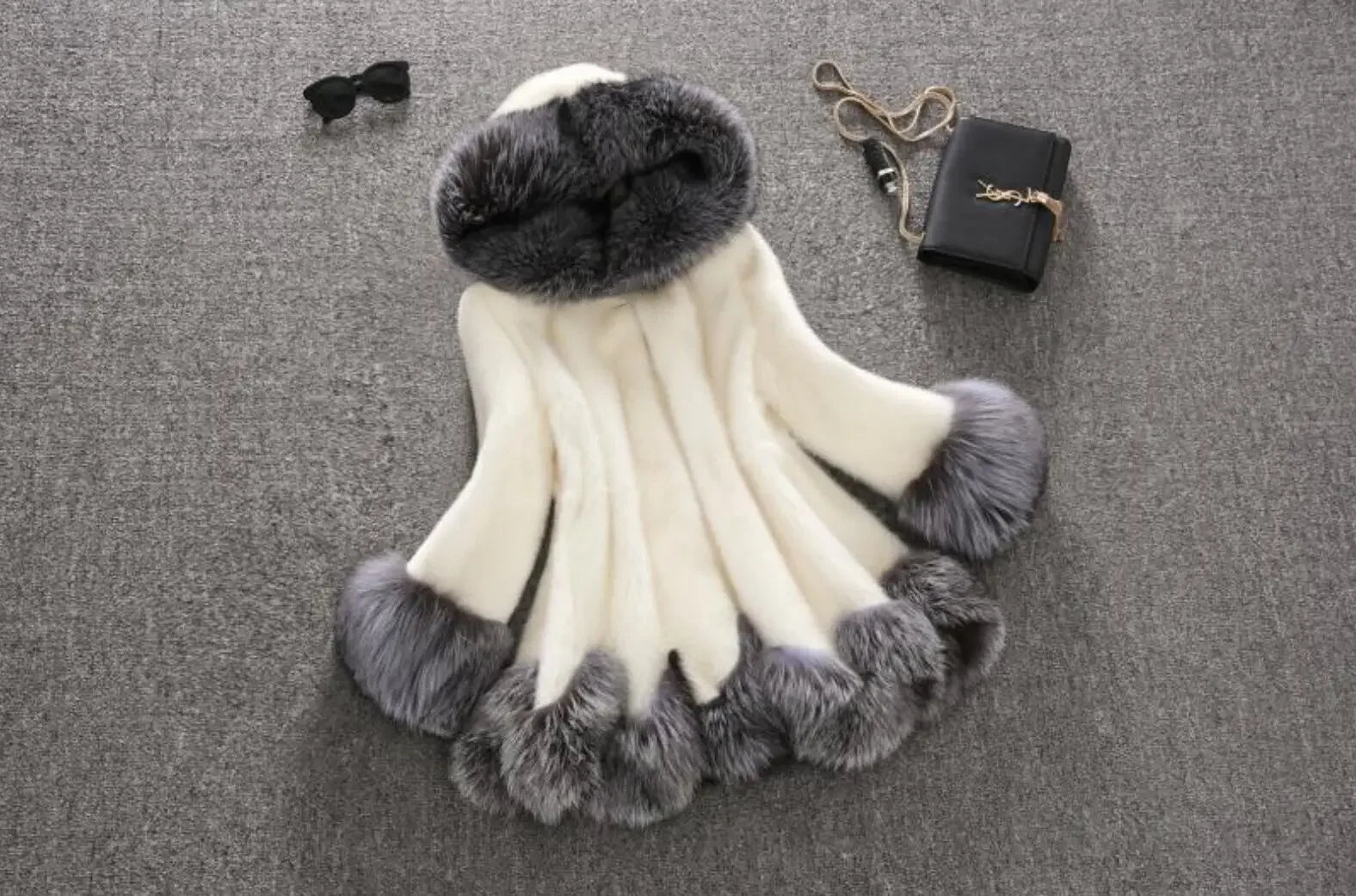 Arctic Luxe Faux Fur Hooded Coat